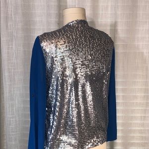 Royal Blue Sequenced Cardigan-UNDERSHIRT INCLUDED!